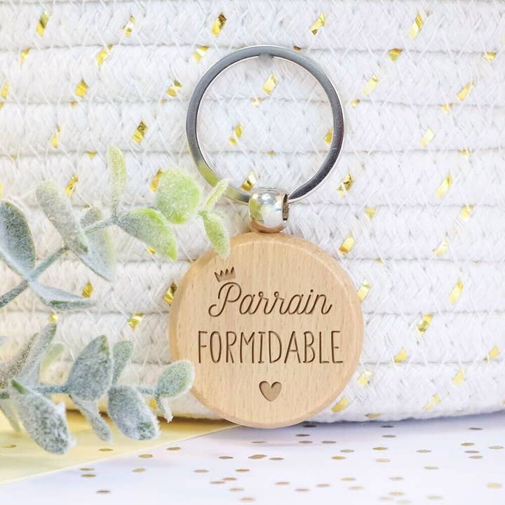 Family wooden keychain - Great sponsor for wholesale by Ourson Câlin