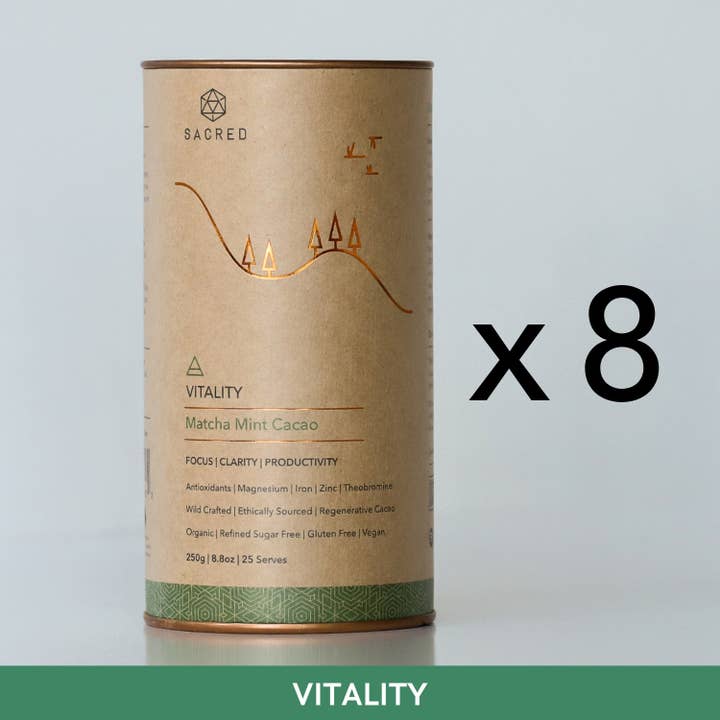 Vitality Matcha Mint 8 Pack for wholesale by Sacred Taste