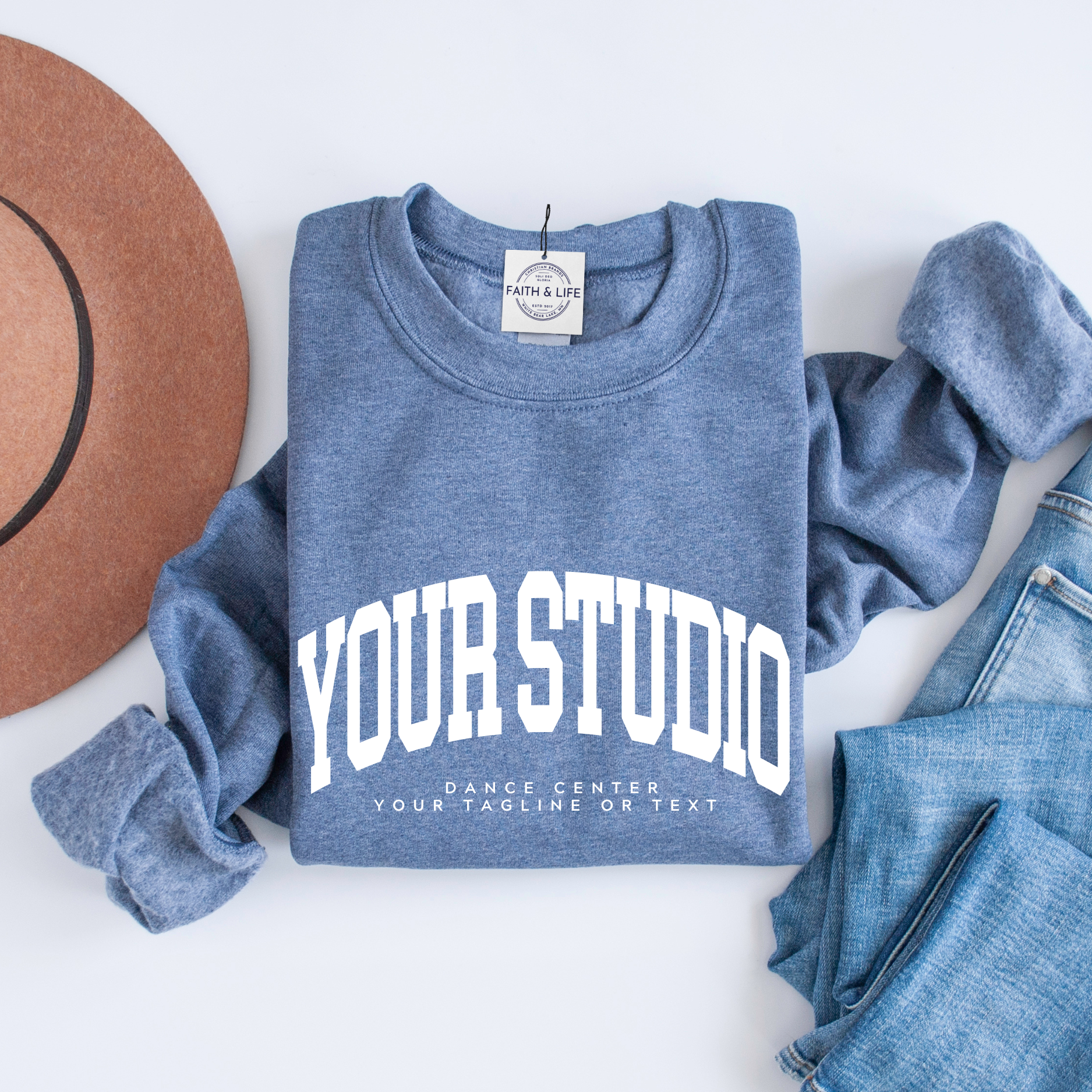 Faith & Life Christian Brands - Wholesale Sweatshirt - Women's - Custom Dance Studio or Ballet Company Crewneck Sweatshirt2