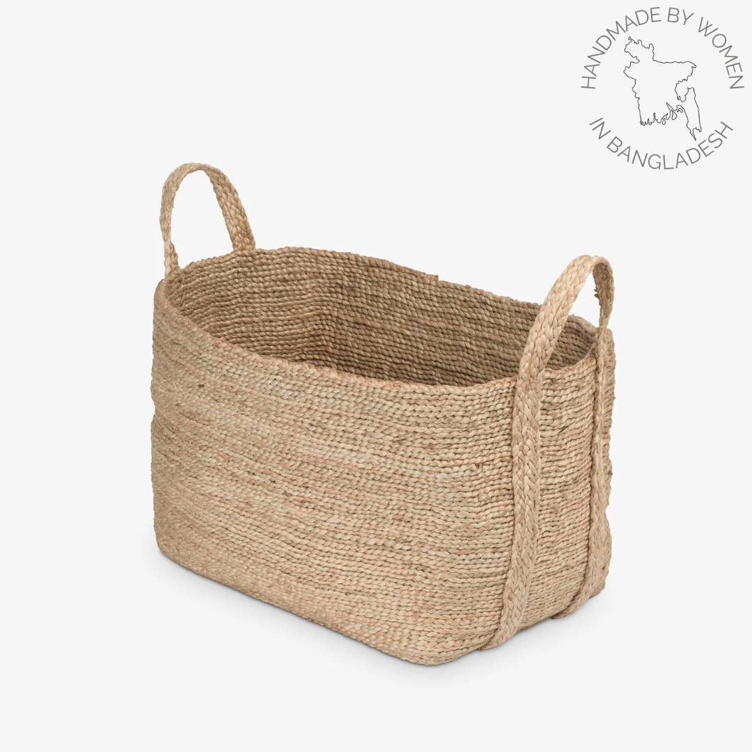 rêve vert Copenhagen - Vente Paniers - Panier en jute - Naturel (H30xL45xP30cm)