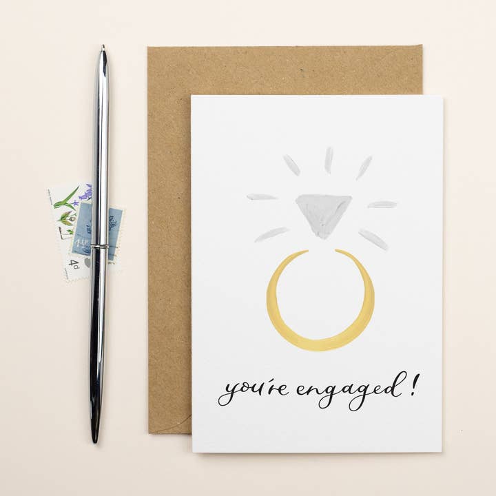 You're Engaged Card for wholesale by Elizabeth Mugridge