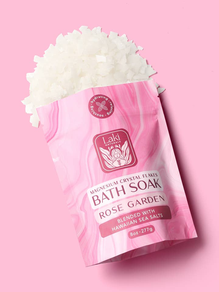 Rose Garden Magnesium Bath Soak for wholesale by Laki Naturals