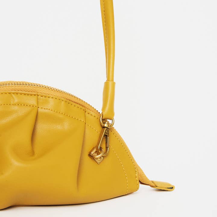 Yunyinrose - Wholesale Top Handle Bag - Women's - Gyoza bag mustard mini cowhide3