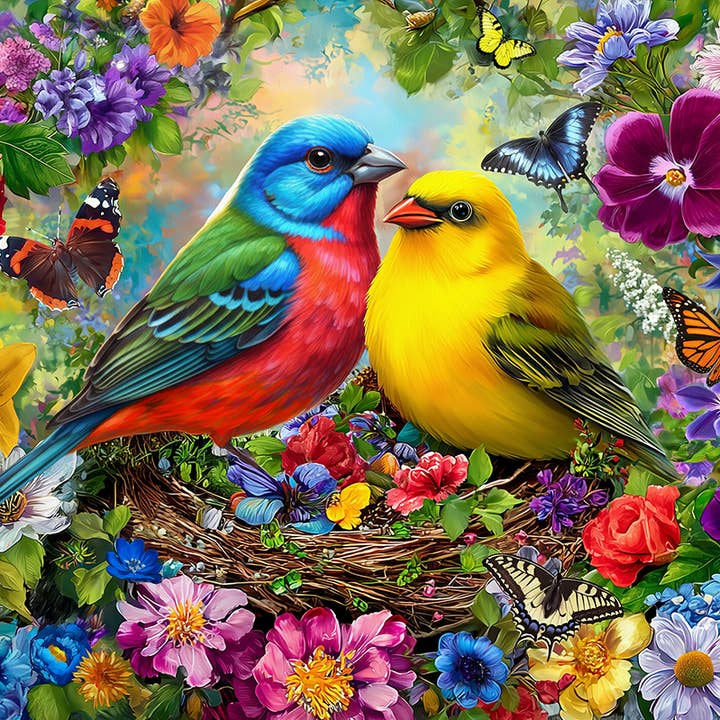 Spring Birds Serenade 500 Piece Jigsaw Puzzle for wholesale by Springbok Puzzle