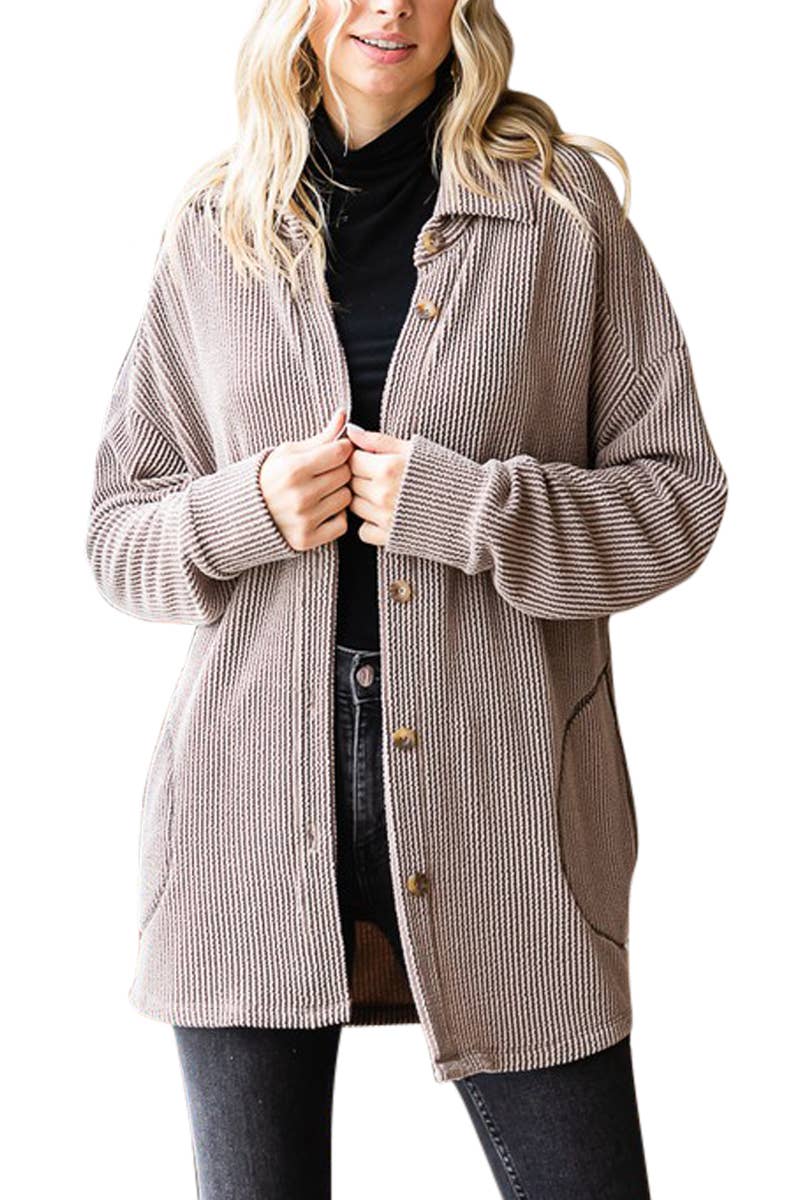 Vanilla Monkey - Venta al por mayor Sobrecamisa - Mujer - Chaqueta de punto acanalado0