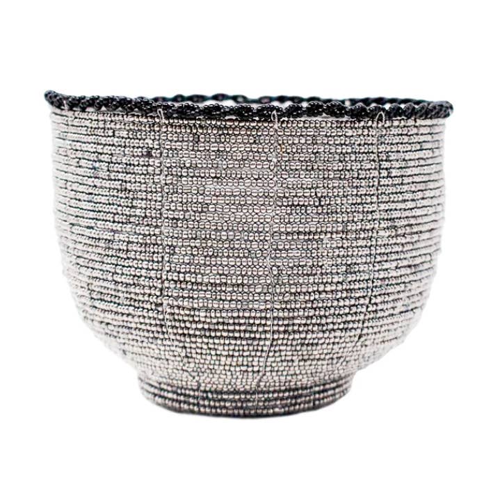 POPPY + SAGE - Wholesale Decorative Plate/Dish/Bowl - Beaded Bali Bowl - Silver0