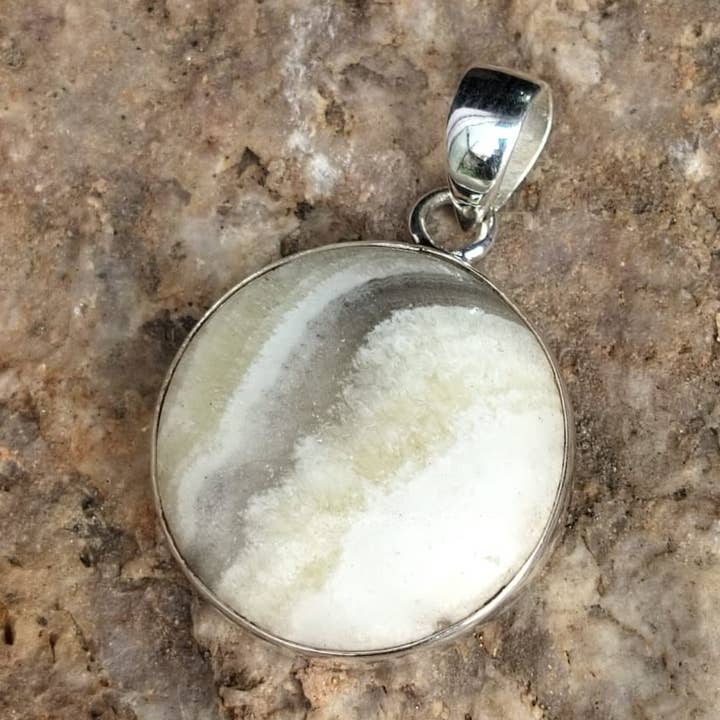 Vacker Zebra Calcite 925 Sterling Silver Unisex hänge för wholesale av SILVER CAVE