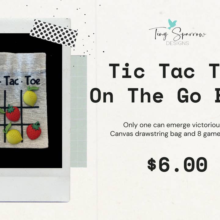 Bolso Tic Tac Toe para venta al por mayor de Tiny Sparrow Designs