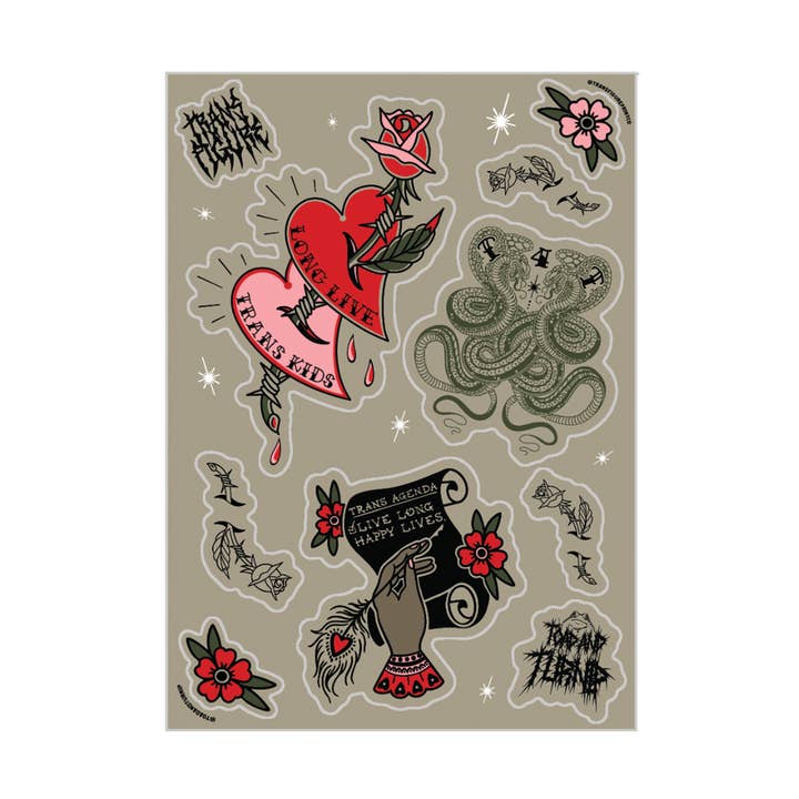 Long Live Trans People Sticker Sheet for wholesale by Transfigure Print Co.