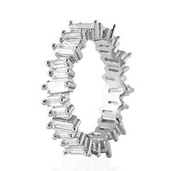 Bague LORA BAGUETTE - Argent rhodié - LIMITED pour la vente par CLASSYANDFABULOUS Jewelry