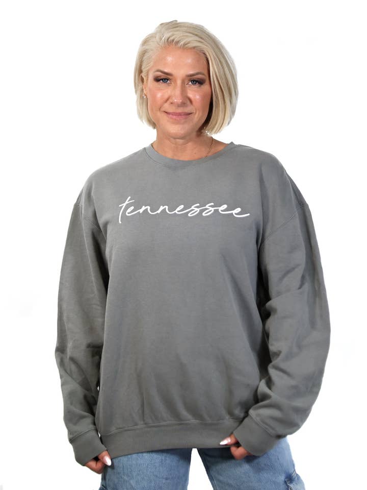 Tennessee Script Sweatshirt for wholesale by Stated Brands