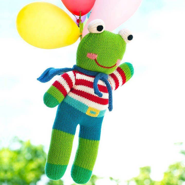 Petit Ami & Zubels – wholesale Docka - Barn – Freddy den flygande grodan stickade dockan