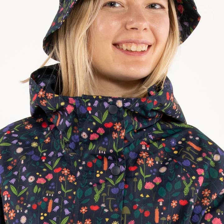 Danefae København - Wholesale Bucket Hat - Women's - Danebucket Rain AOP Hat Dk Navy BOTANICAL