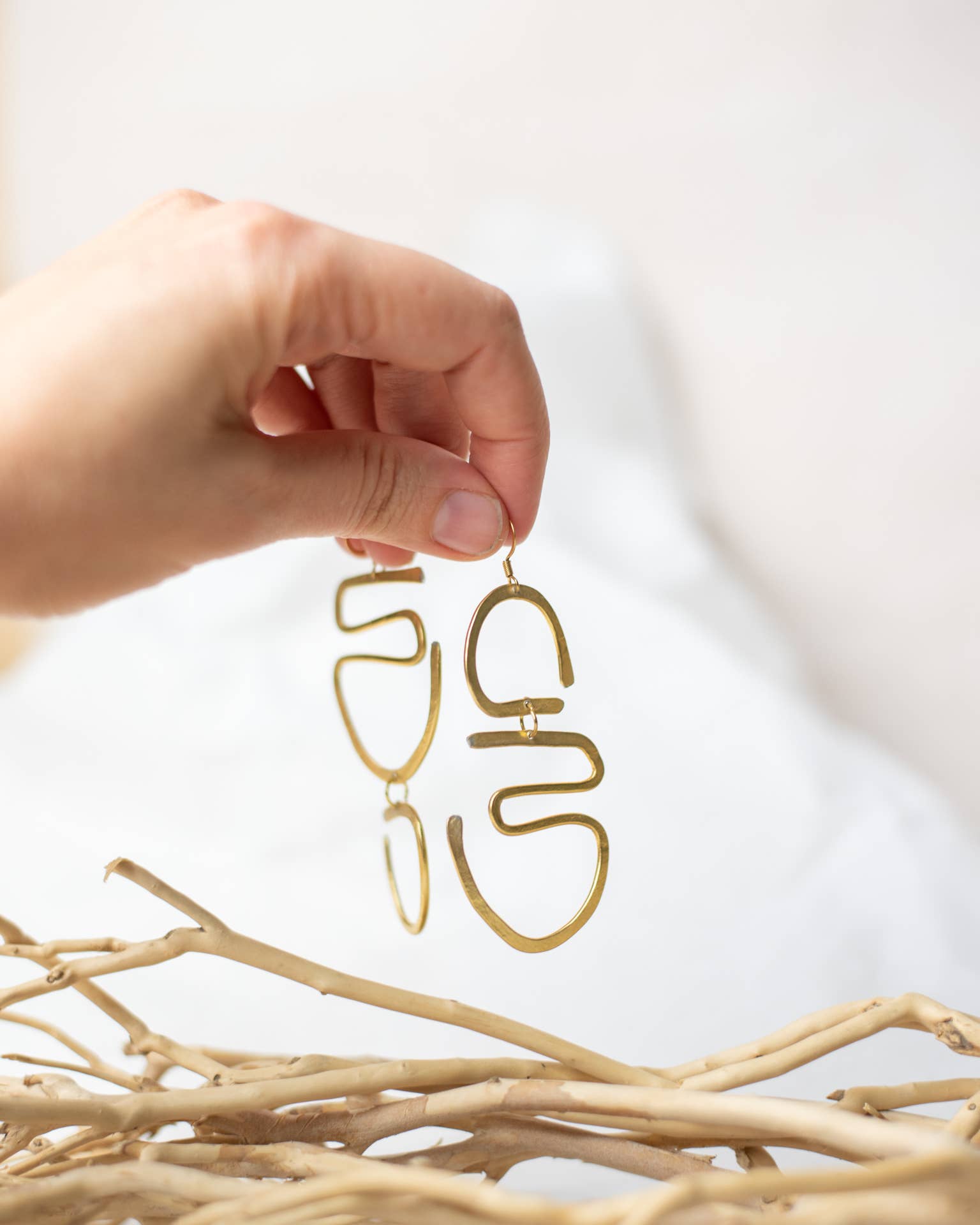 beautiful gold or silver graphic earrings for wholesale on Faire1