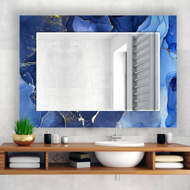 Espejo de pared abstracto de vidrio templado para venta al por mayor de MyPhotostation