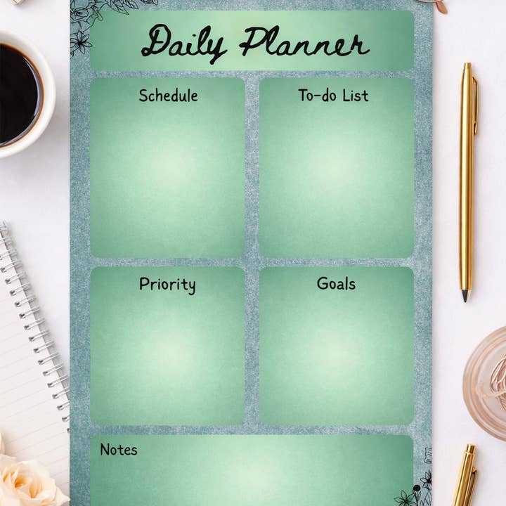 MadeByHBK - Wholesale Notepad - 4x6 Daily Planner Notepad – Mental Wellness To-Do List | Schedule, Priorities & Goals Pad