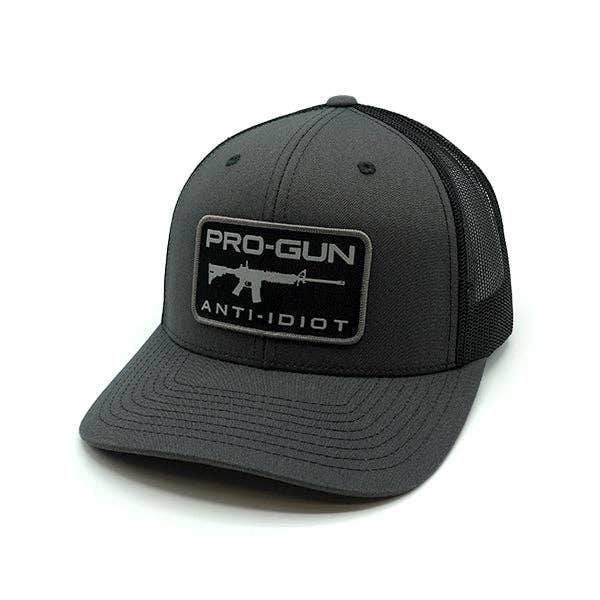 Shield Republic - Wholesale Trucker Hat - Men's - Pro Gun Anti Idiot Woven Patch Hat1