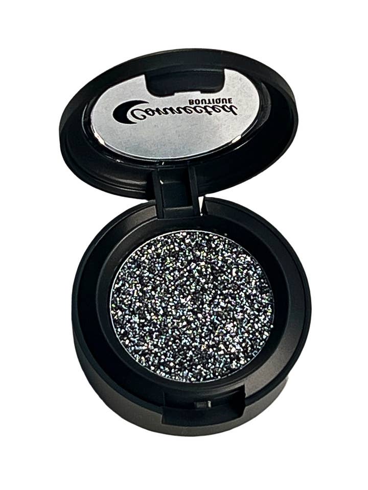 Meteorite Black Glitter Eyeshadow – Edgy Sparkle for wholesale by Connected Boutique