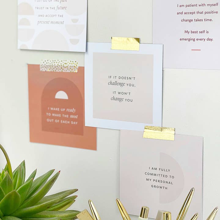 AIM Studio Co – wholesale Stationery/notecard set – 'I am' Affirmation Card Bundle with Wooden Holder7