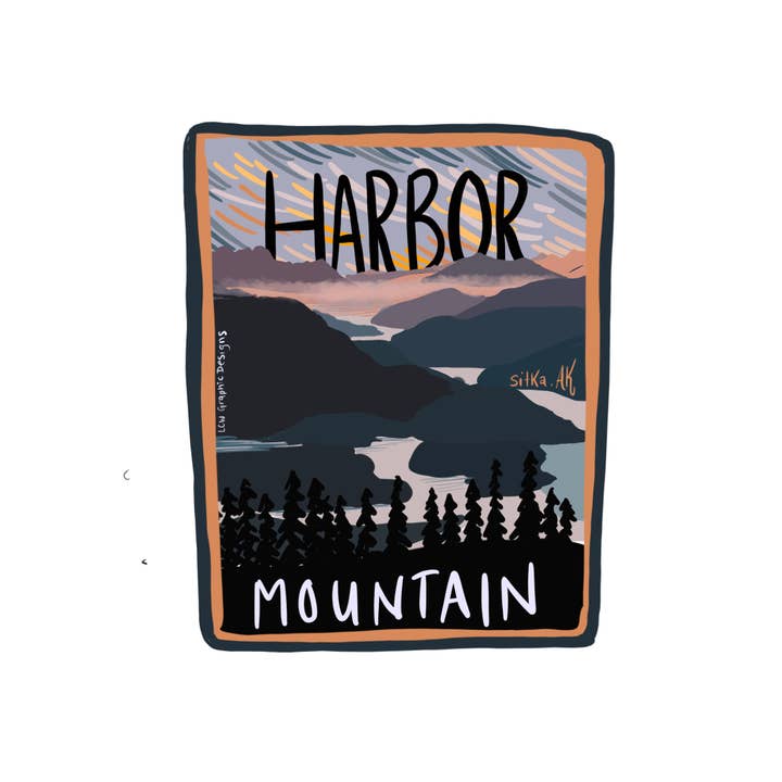 Sitka Alaska Harbor Mountain Sunset Hike Sitka for wholesale by LCW Graphic Designs