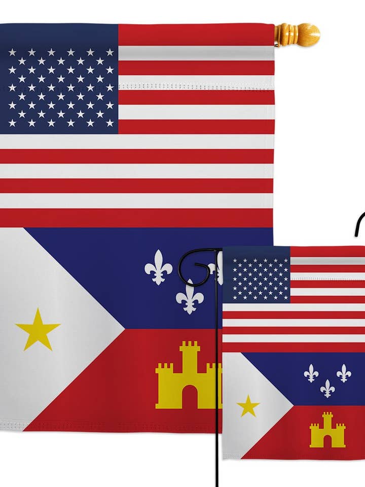 Acadiana US Regional Friendship Nationalität USA Dekor Flagge für den Großhandel von Two Group Flag Co