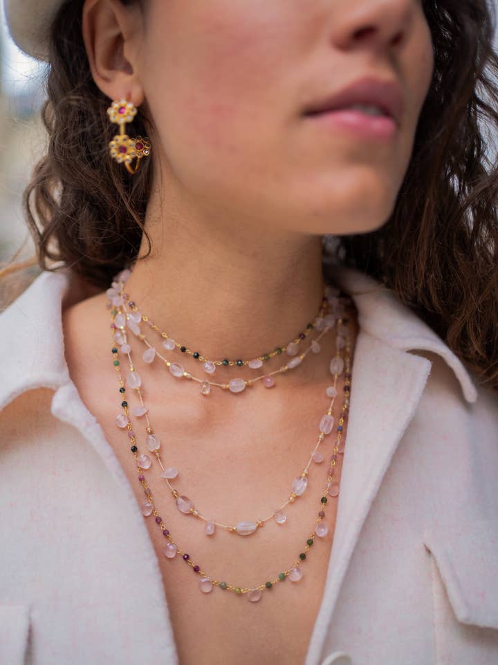 CAROL MOONSTONE NECKLACE for wholesale by DIAPERIS