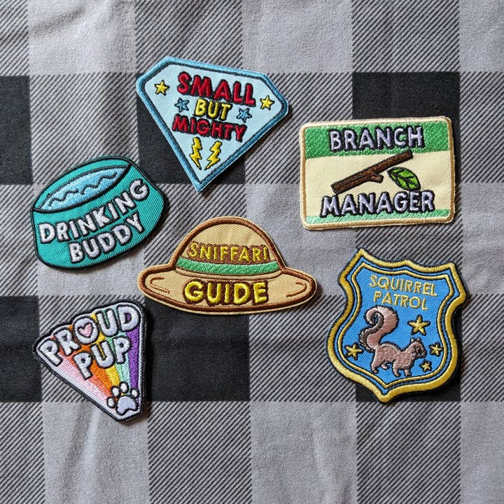 Colored Up Pup - Wholesale Patch - Drinking Buddy Iron On Patch for Dogs