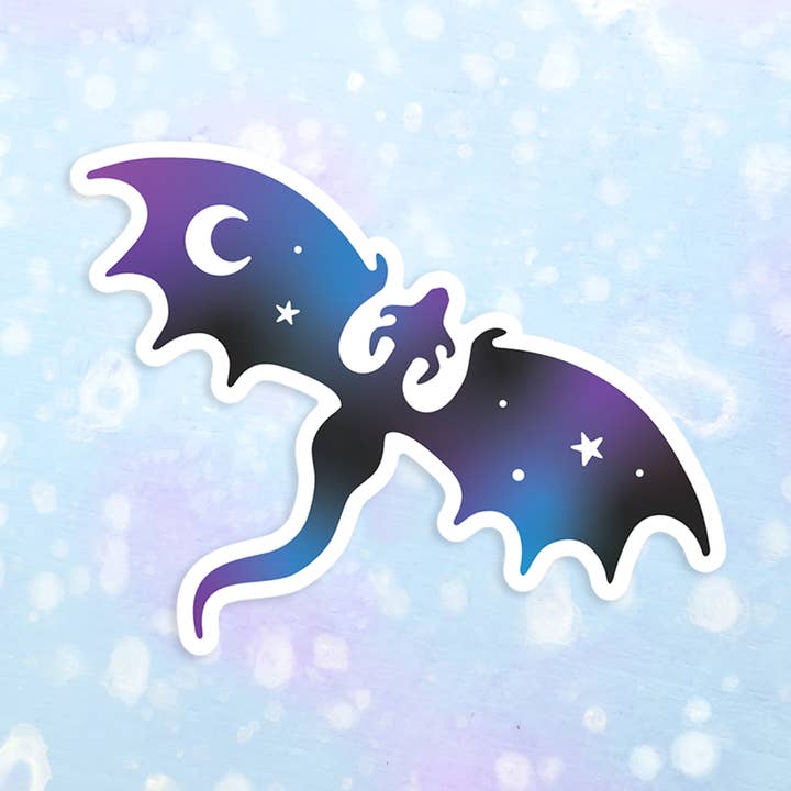 Cosmic Dragon Vinyl Sticker for wholesale by Lynsey Luu