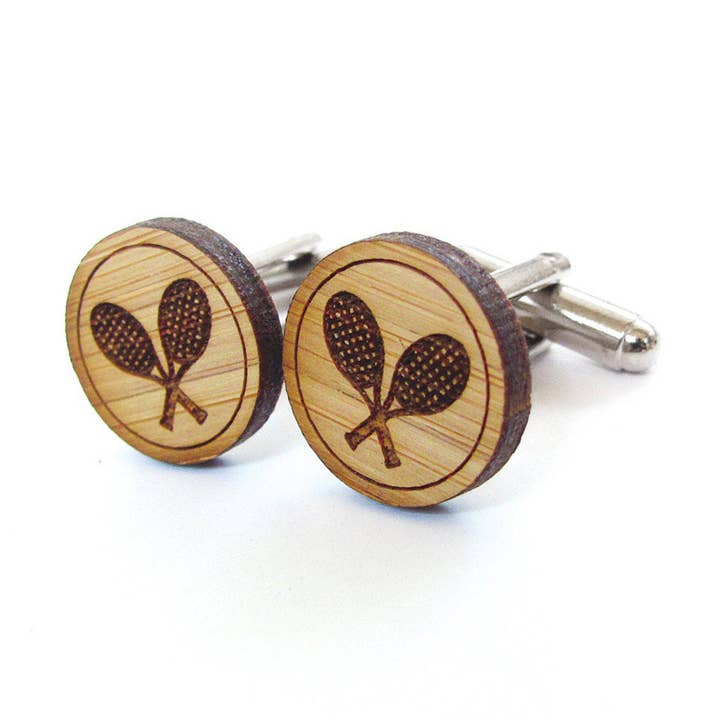 Gemelli in bambù - Tennis per la vendita all'ingrosso da parte di Cabin + Cub