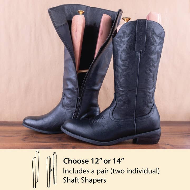 FootFitter - Wholesale Shoe Tree - Unisex - FootFitter Aromatic Cedar Boot Shaft Shapers- CB22, 12" or 14"4