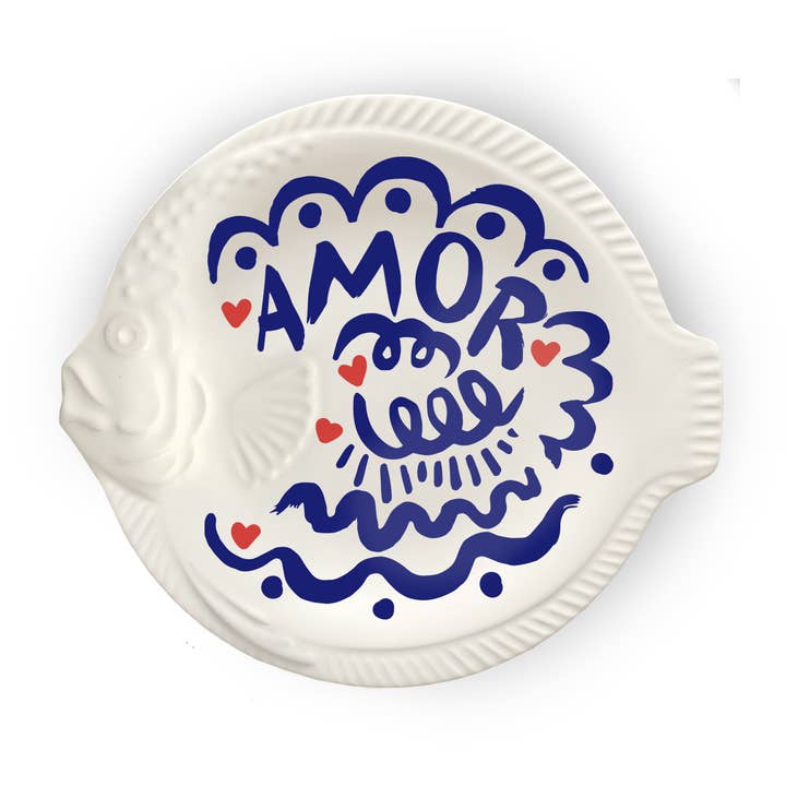 Pied De Poule - Wholesale Decorative Plate/Dish/Bowl - Dish Pack - Fish x 64