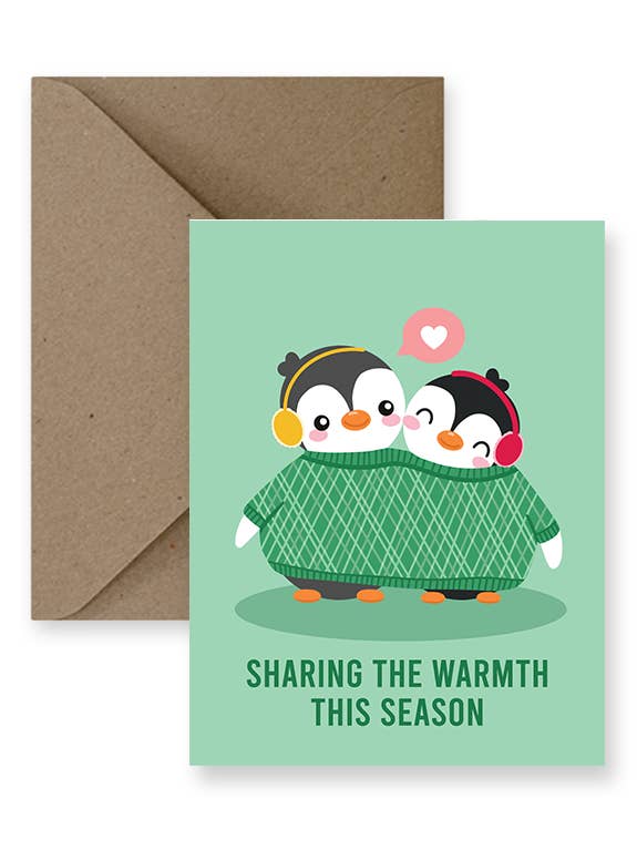 Penguin Sweater Holiday Card for wholesale by IMPAPER