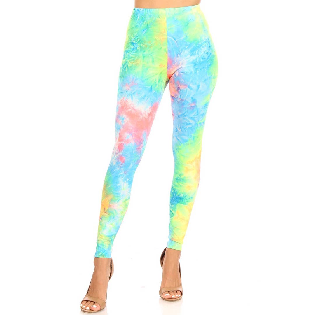 Solid and Tie Dye Casual Legging Pants for wholesale by MOA COLLECTION