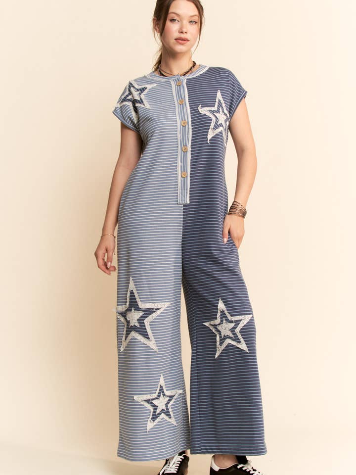 TUTA A MANICHE CORTE A BLOCCHI DI RIGHE IN FRENCH TERRY per la vendita all'ingrosso da parte di Davi & Dani