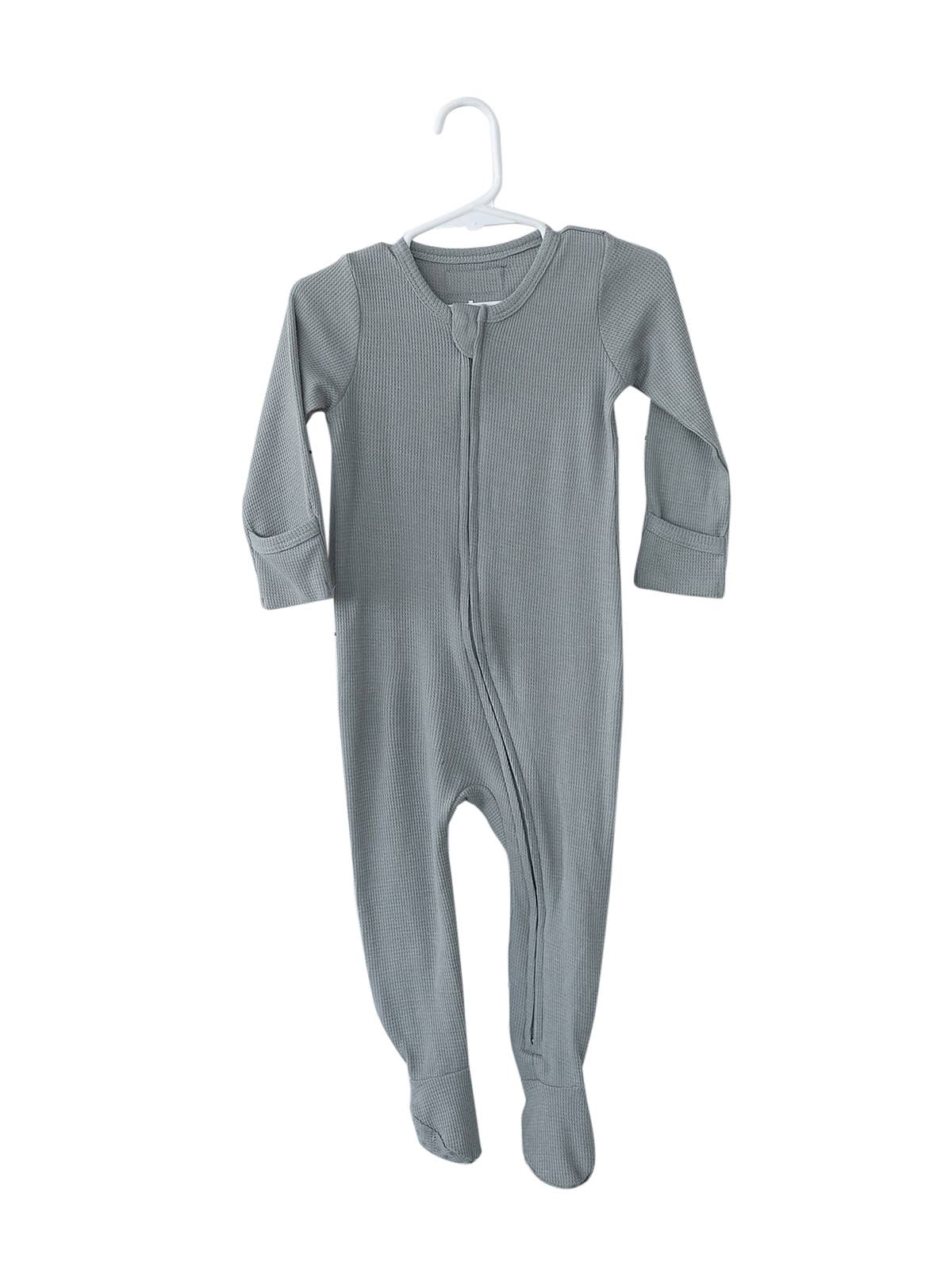 Modern Burlap - Wholesale Jumpsuit - Baby - Organic Thermal Zip Footie | Solids & Prints5