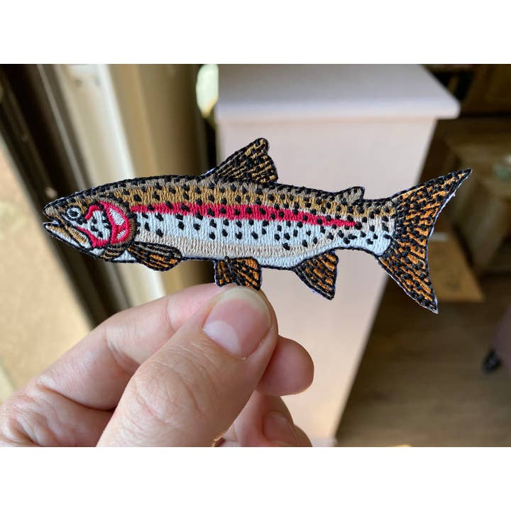 Antler & Fin - Wholesale Patch - Rainbow Trout Iron-On Patch | Quality Fish Patches