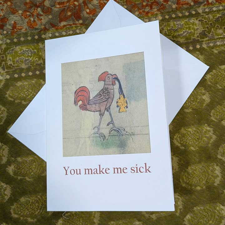 Iamsonotcool - Wholesale Everyday Greeting Card - You make me sick Greeting Card Humor 3