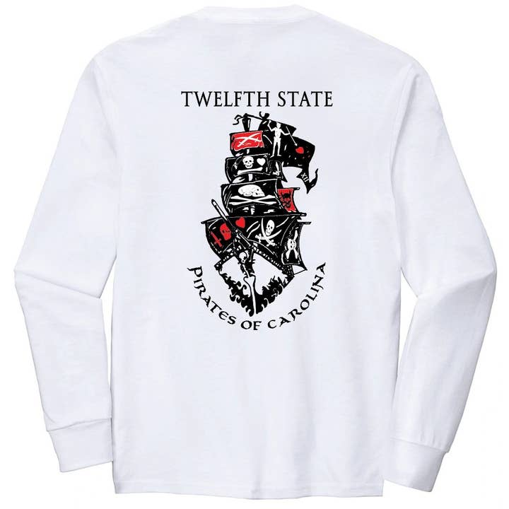 Twelfth State Pirates of Carolina Series Long Sleeve Tee for wholesale by Twelfth State Co.