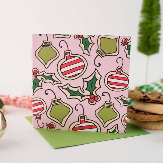 Holiday Card, Christmas, Modern, Good Tidings, Greeting Card for wholesale by Francine and Georgia