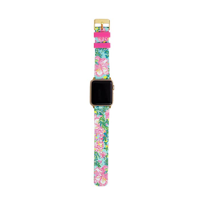 Silicone Apple Watch Band, Fruity Flamingo for wholesale by Lilly Pulitzer by Lifeguard Press