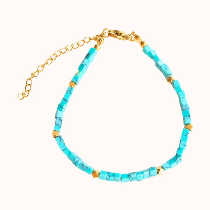 Turquoise Bracelet Gold for wholesale by Blue Buddha Jewelry