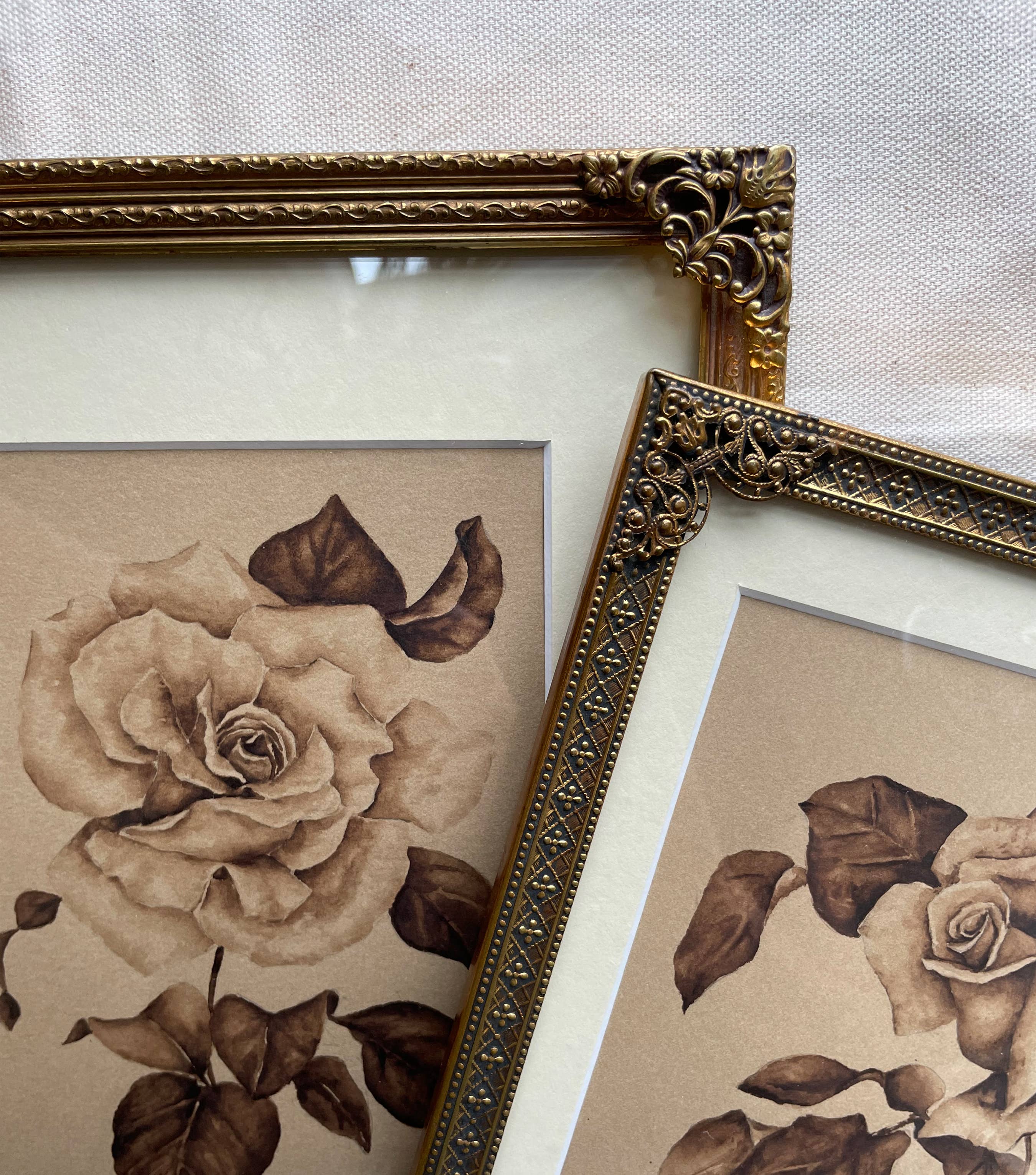 Sarah Jane Studio Art - Wholesale Art Print - Vintage Sepia Rose Prints4