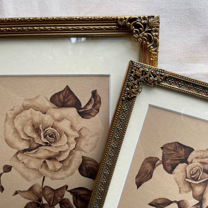 Sarah Jane Studio Art - Wholesale Art Print - Vintage Sepia Rose Prints4