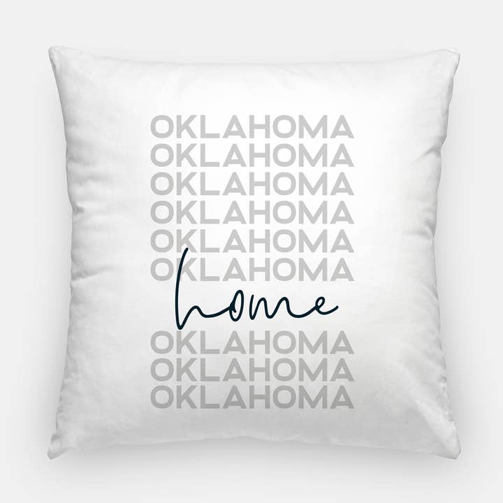 Cuscino quadrato moderno Oklahoma «home» | Diversi colori per la vendita all'ingrosso da parte di Paperfinch Design