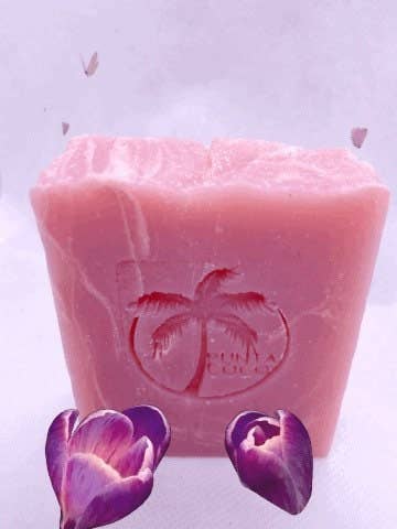 Savon à la noix de coco au géranium et à l'argile française pour la vente par Punta Coco