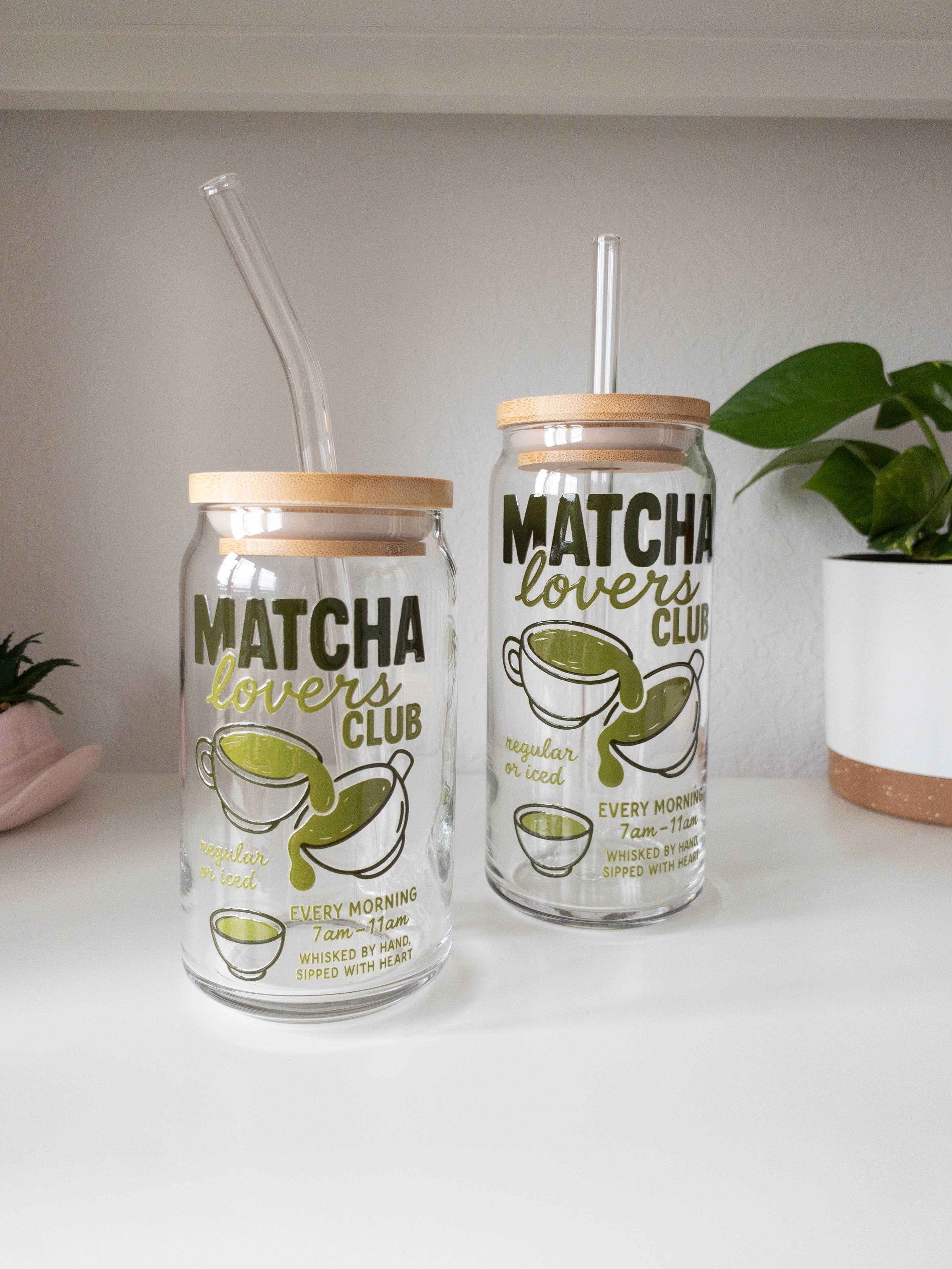 Be Bold Stay Bold - Wholesale Drinking Glass/Cup - Matcha Lovers Club Glass Cup 2
