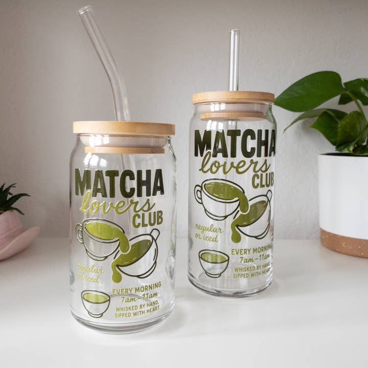 Be Bold Stay Bold - Wholesale Drinking Glass/Cup - Matcha Lovers Club Glass Cup 2