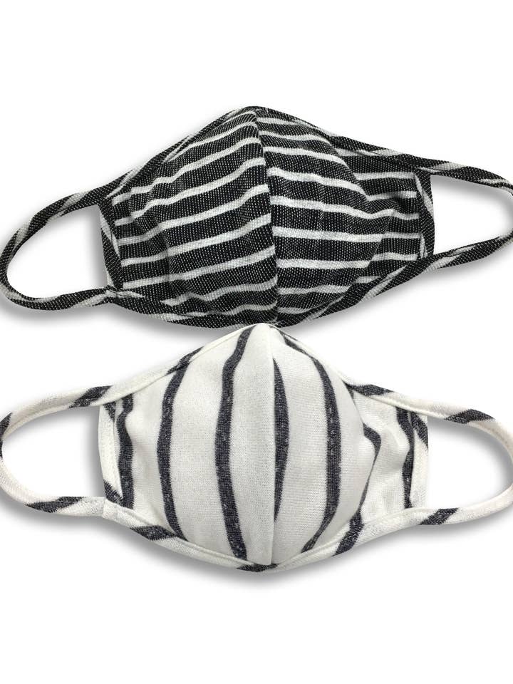 Striped Face Mask, Made in USA Mask, Fast Shipping! for wholesale by DtlaClothing