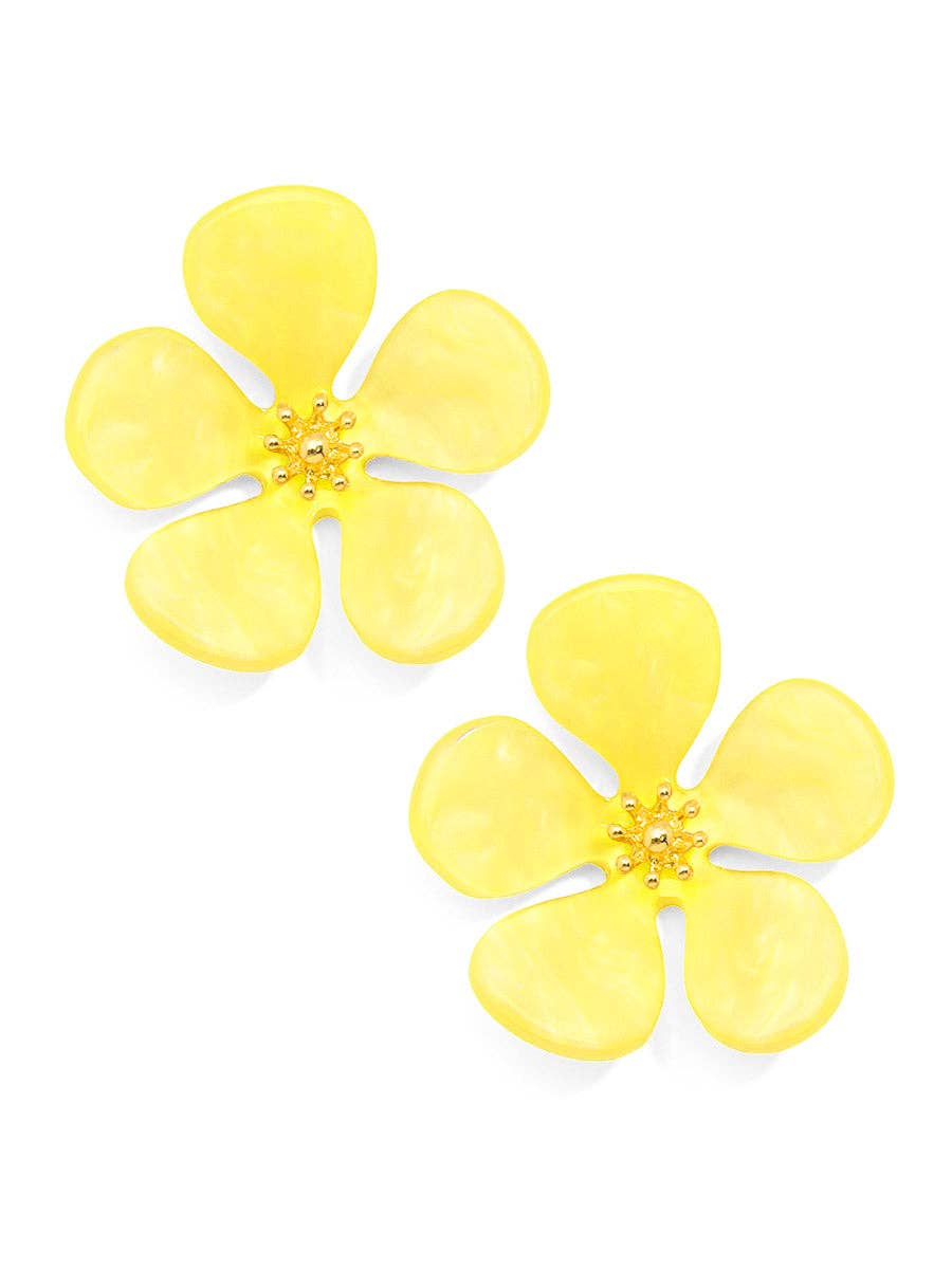 ZENZII Jewelry – Großhandel Ohrstecker – Glitzernder Blumenohrring aus Kunstharz6