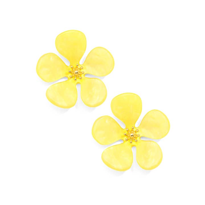 ZENZII Jewelry – Großhandel Ohrstecker – Glitzernder Blumenohrring aus Kunstharz6